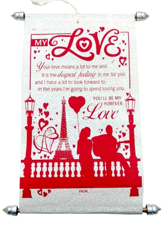 Lilone Beautiful Fancy Scroll Card Letter Love Message Best Valentine Gifts for Girlfriend Boyfriend, for Love - Image 1